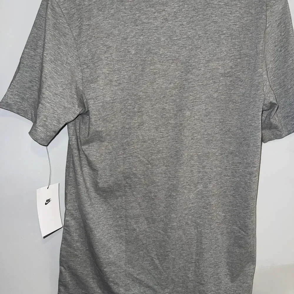 Nike Gray Heather Embroidered Swoosh‎ T-Shirt, Size Small